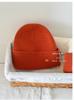 High quality% Australian wool solid color hat scarf gloves three-piece winter warm knitted suit women