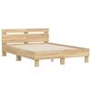 VidaXL Bed Frame with Headboard Sonoma Oak 135x190 Cm 3207443