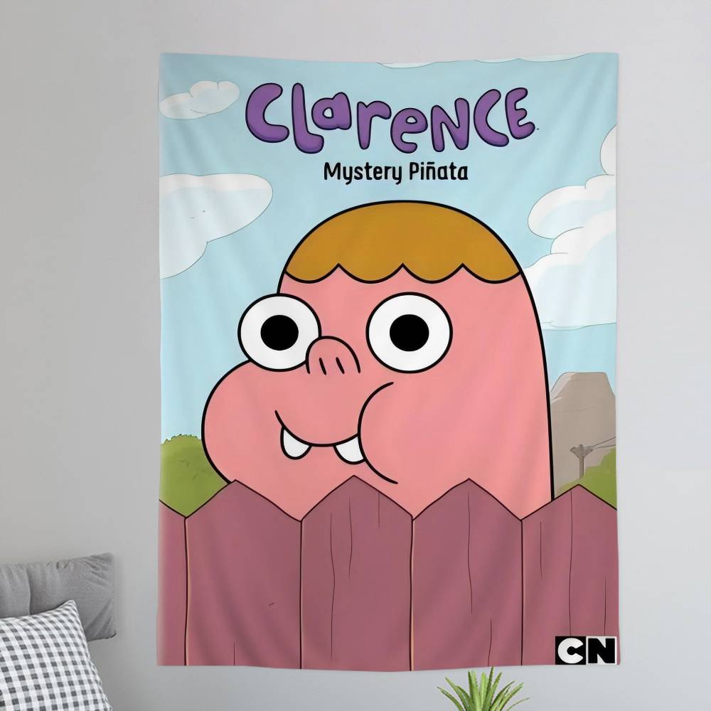 Cartoon CClarences Printed Large Wall Tapestry Hanging Tarot Hippie Wall Rugs Dorm Art Home Decor