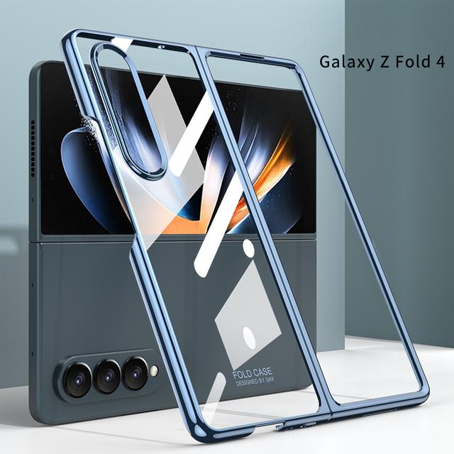 

Оригинальный прозрачный чехол Hd для Samsung Galaxy Z Fold 4, пленочный чехол Phantom, полный противоударный жесткий пластиковый чехол Galaxy Z Fold 4 синий