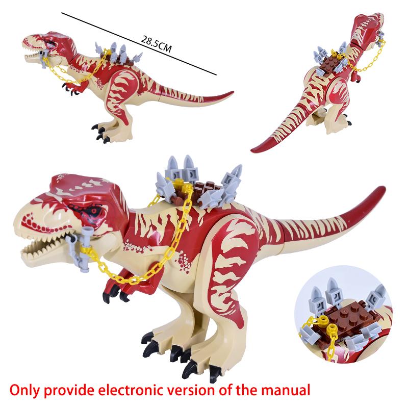 Jurassic Dinosaurs Building Blocks Brachiosaurus DIY Big Size Tyrannosaurus Action Figure Models Children Toys Animals Gifts