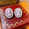 Medieval vintage earrings, court style niche high-end stud earrings Internet celebrity retro earrings jewelry women