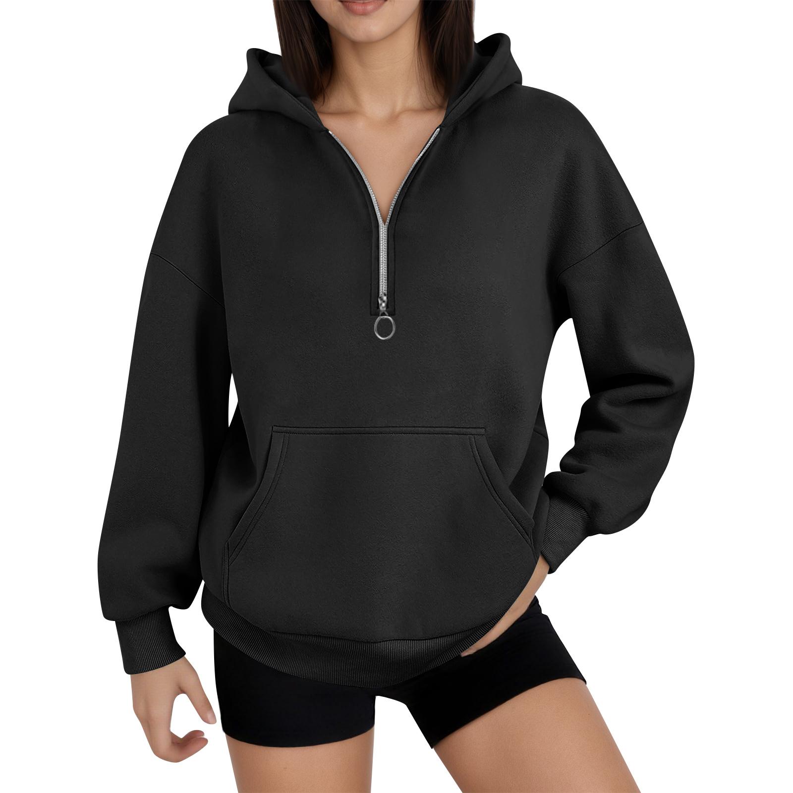 

Женская мода, женский легкий пуловер с длинными рукавами и карманами, толстовка с капюшоном в стиле консервативного стиля XXL