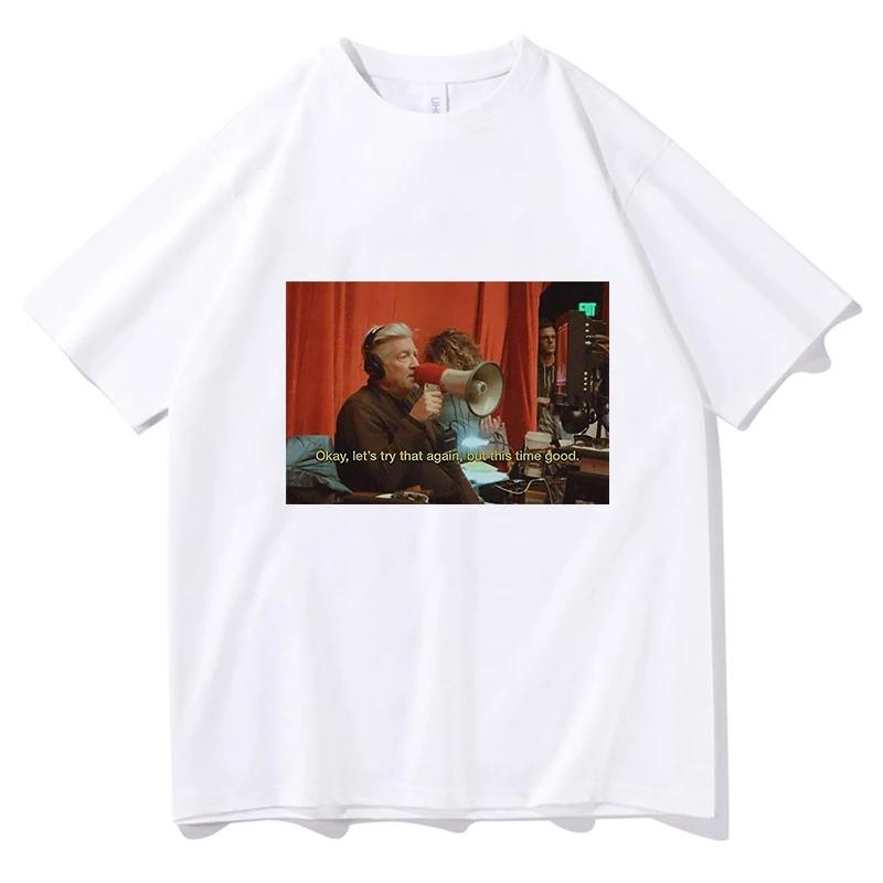 David Lynch Lustige T-Shirts Kurzarm Unisex T-Shirt Weich 100% Baumwolle T-Shirt Regular Grafik Unisex Unisex T-Shirt Streetwear Oberteile