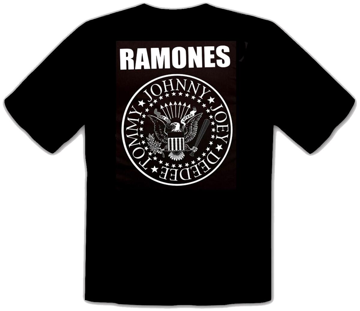 Ramones HEY HO LETs Go Logo Rock Music Black T-shirt 279 XXXXL