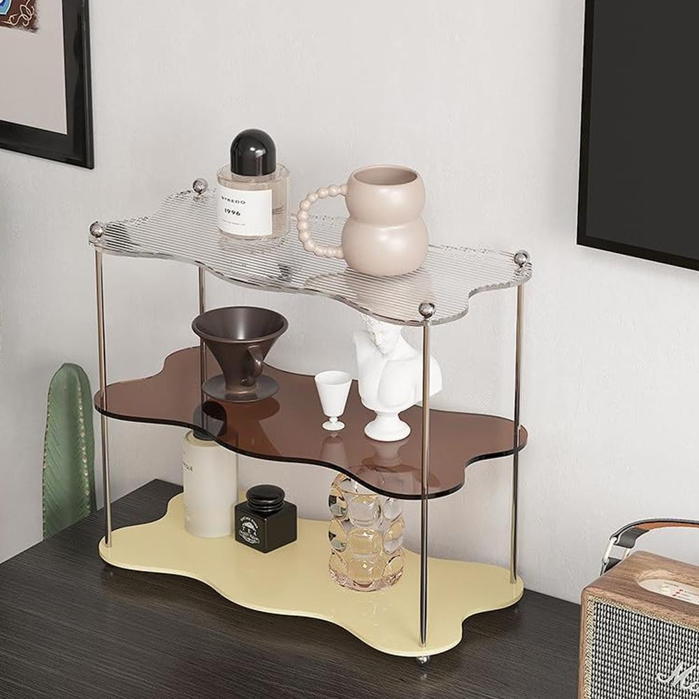 Handmade Acrylic Display Stand Countertop Storage Rack for Cosmetics Perfume Display Coffee Cup Holder Desktop Storage Decorate