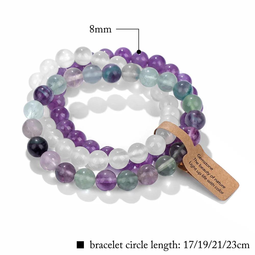 3-teiliges Set Natursteinperlen Stretch-Armband-Set Halbedelstein Perlen Elastisches Armband Türkisstein Modeschmuck