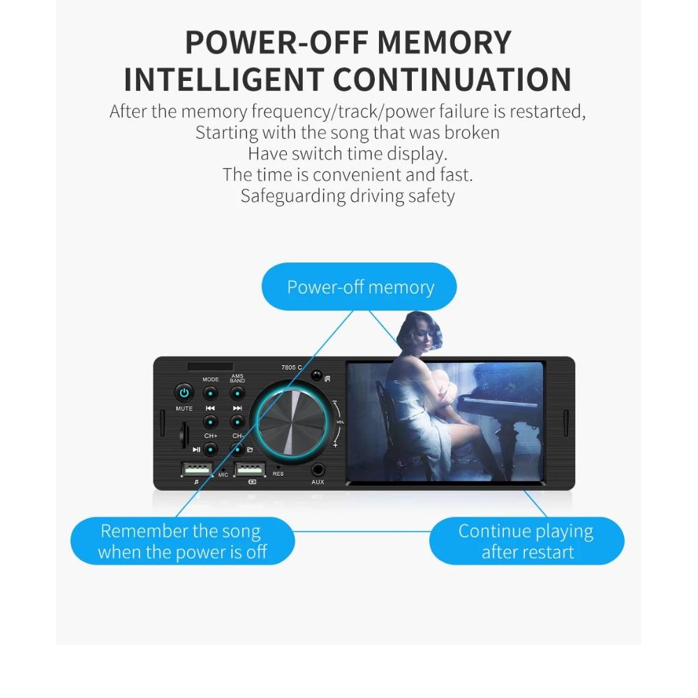 1 Din Car Radio 4.1 Inch 2 USB Touch Screen Autoradio Universal Multimedia  MP5 Player Bluetooth  Rear View Camera FM Car Stereo