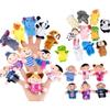 Fantoches de Dedo de Pelúcia Conjunto Brinquedos de Dedo Fantoches Família Bonecos de Animais Desenho Animado Criança Bebê Falante História Fantoche de Dedo Brinquedo