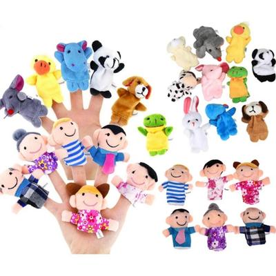 Hand Fingerpuppen Plüsch Set Finger Spielzeug Puppen Familie Tierpuppen Cartoon Kind Baby Sprechend Geschichte Fingerpuppe Spielzeug