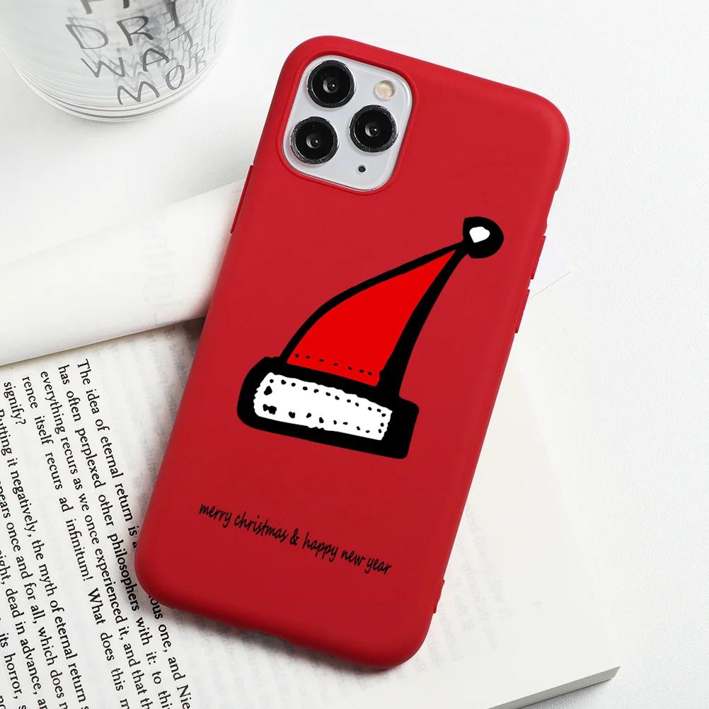 

Christmas Gift Phone Case For iPhone 16 15 12 13 14 11 Pro Max Mini Cute Reindeer Santa Cover For iPhone XS X XR SE 8 Plus Shell iPhone 15Pro