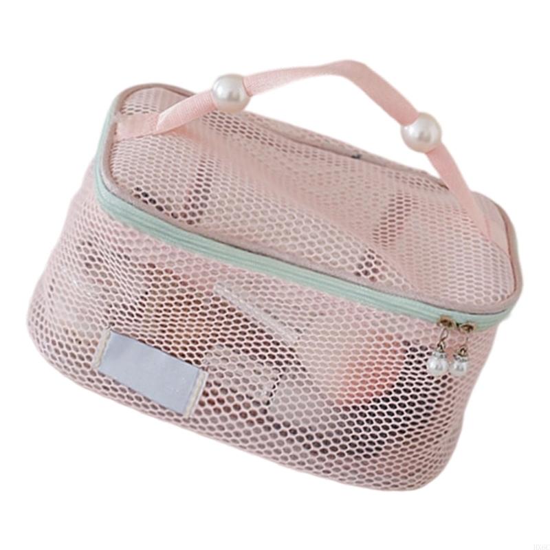 Fashionable Makeup Organizers With Zippered Pockets Breathable Mesh Designs HX6C