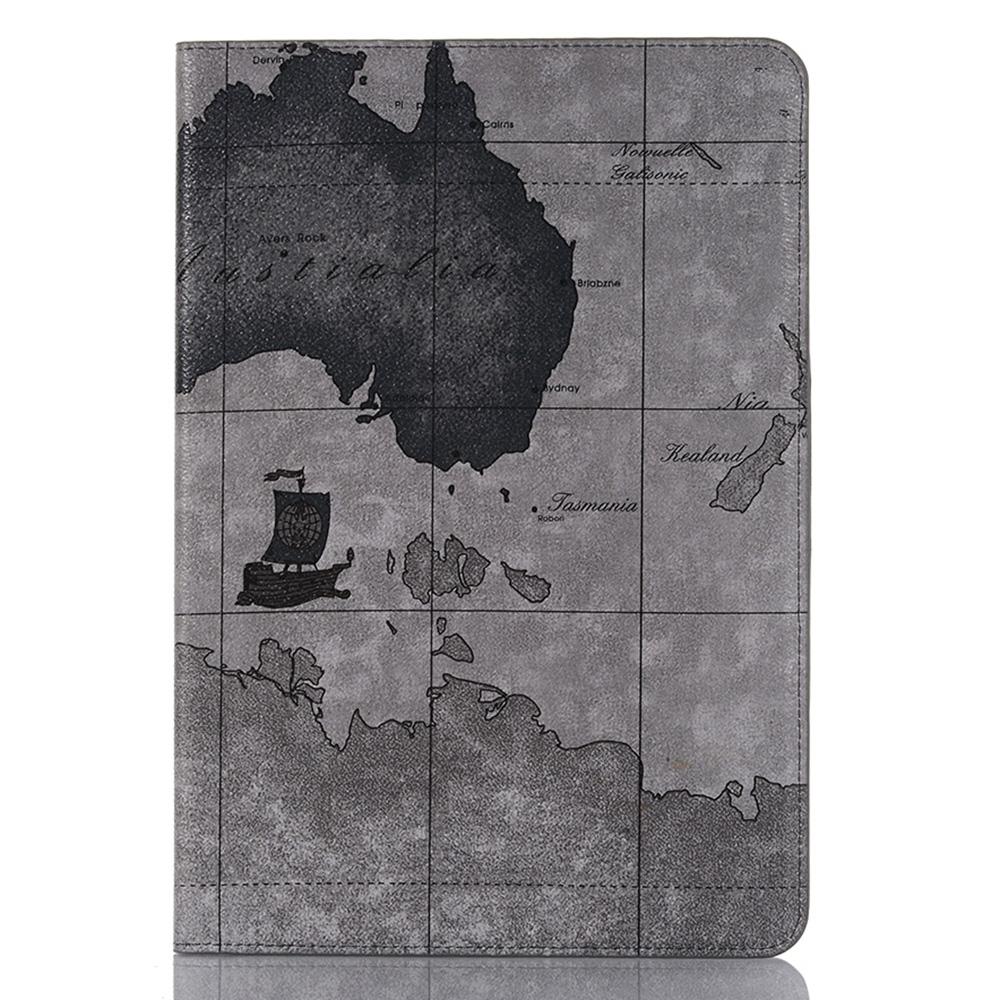 Für Samsung Galaxy Tab S10 FE/S9 FE Schutzhülle Kartenmuster PU-Leder Tablet Brieftaschenhülle