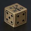 1PC Solid Polished Brass Dice 15mm 6 Sided Rounded Corners D6 Metal Cube Dice Poker Bar Board Game Dice RPG Props Gifts