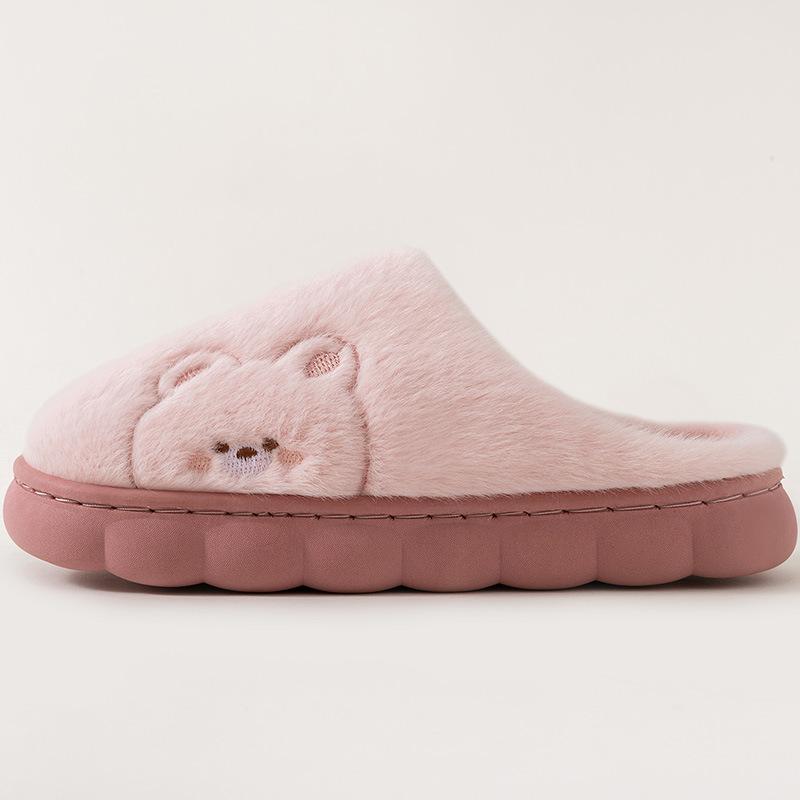 New Qidashun cotton slippers home autumn and winter indoor and outdoor plush cotton shoes warm wool cotton mop