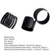 3Pcs Fashion Black Stack Plain Above Knuckle Band Midi Rings Jewelry Ring Set for Daily Wear