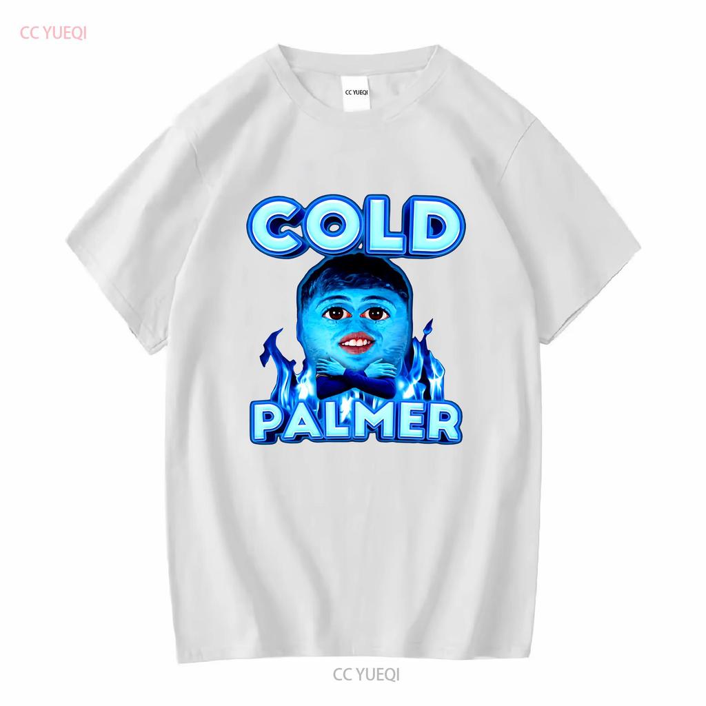 Koszulka Cold Palmer M z długim lub krótkim rękawem vintage spranie Unisex miękka rozciągliwa moda stylowa lekko góra do noszenia na co dzień