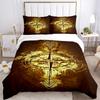 3pc Compass Arrow Cover Set - 1 Quilt Cover + 2 Pillowcases, All Seasons Bedroom Setting, Perfect for Home045