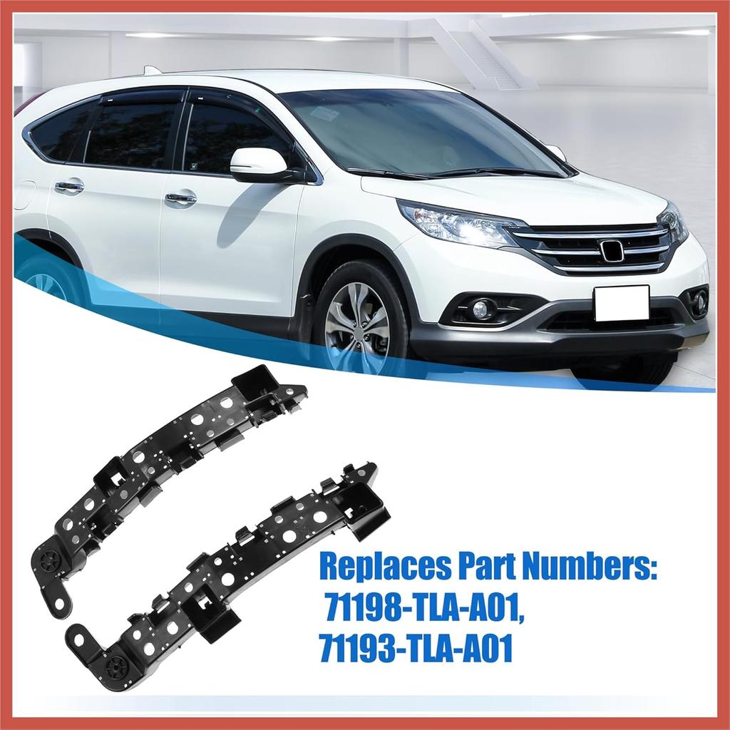 ACROPIX 1 Pair Front Left and Right Bumper Bracket for Honda CR-V 2017-2020 71198-TLA-A01 Plastic Black Car Parts