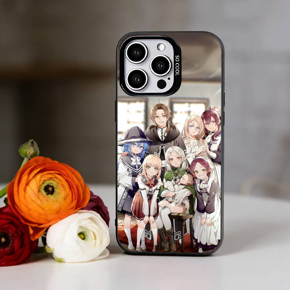 Custodia per Telefono Anime M-Mushoku T-Tensei Per iPhone 17,16,15,14,13,12,11 Plus,Pro Max,XS,Interno Rivestito Argento Colorato