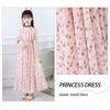 Kleines Mädchen Blumen Chiffon Prinzessin Langes Kleid Kinder Sommer Freizeitkleid