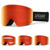 LECAGE Color-Changing Ski Goggles - Photochromic Lenses, OTG Wide Field of View, Glasses Compatible, 100% UV Protection, Impact Resistant, Anti-Fog, B