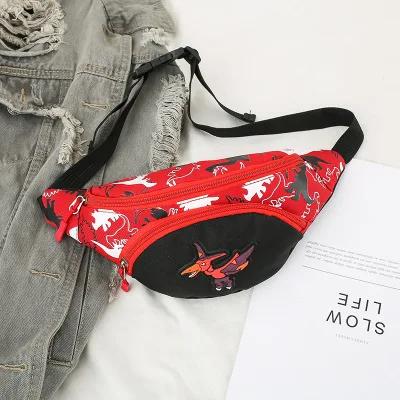 Cute Cartoon Dinosaur Storage Bags for Kids Phone Earphone Money Pouch Organizer Fashion Chest Waist Bag Children Belt Bag