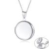 Collane Ciondolo Medaglione Cuore Ovale Floreale Delicato per Donna, Acciaio Inossidabile Cornice Foto Promessa Amore Ricordo Regalo