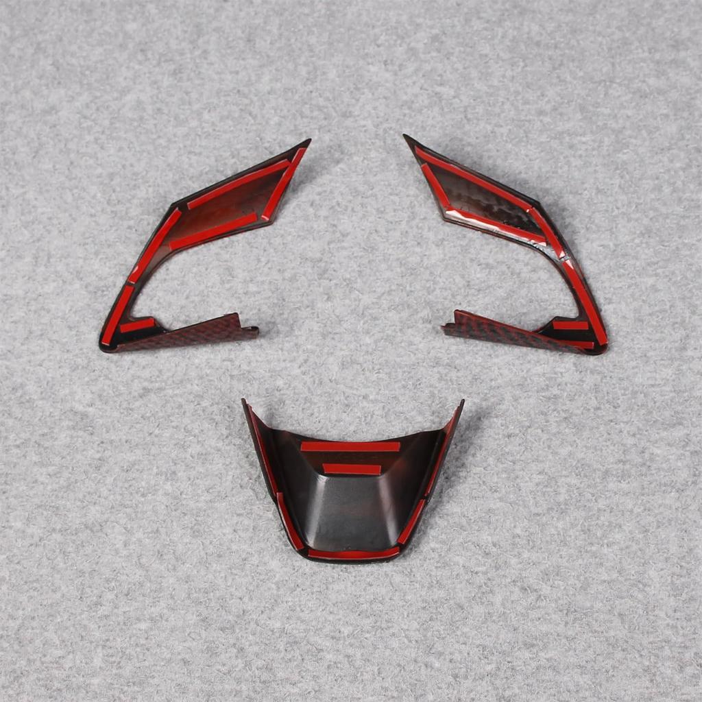 RUIQ Suzuki New Swift Series Exclusive Interior Steering Wheel Garnish Handle Frame Interior Designed Specifically for Suzuki Swift Fiber Red and
