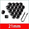 17/19/21mm Car Tire Nut Outer Decoration Car Wheel Nut Cover Protective Cover Rust Proof Car Wheel Hub Screw Cover Accessories