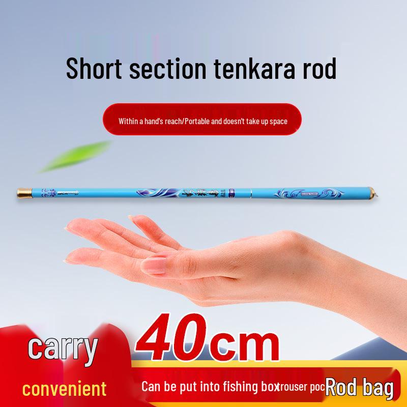 Carbon Ultra Compact 28" Mini Stream Fishing Rod - 19 Action, Portable Cross-border Model