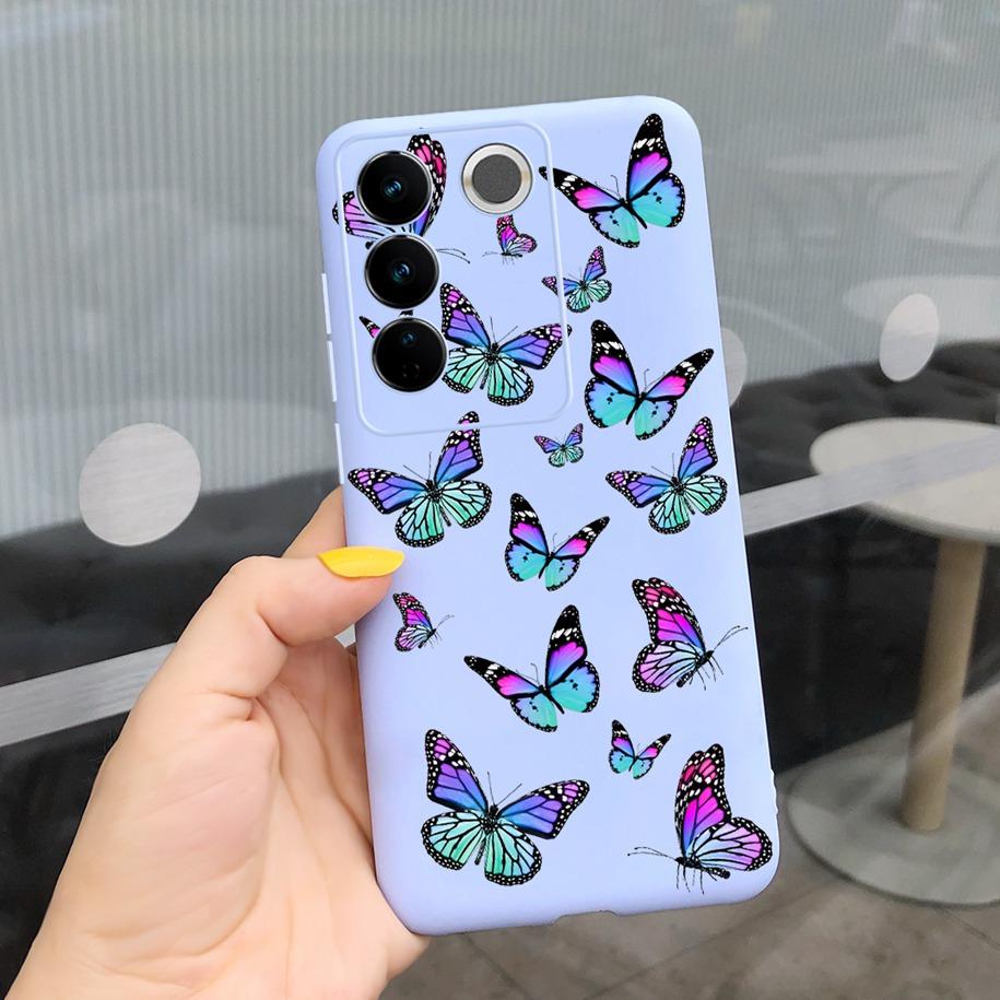 For Vivo V27 Pro Case Vivo V27e Back Cover Fashion Candy Color Painted Funda For Vivo V27 5G V 27e V27Pro V2237 V2230 Soft Shell