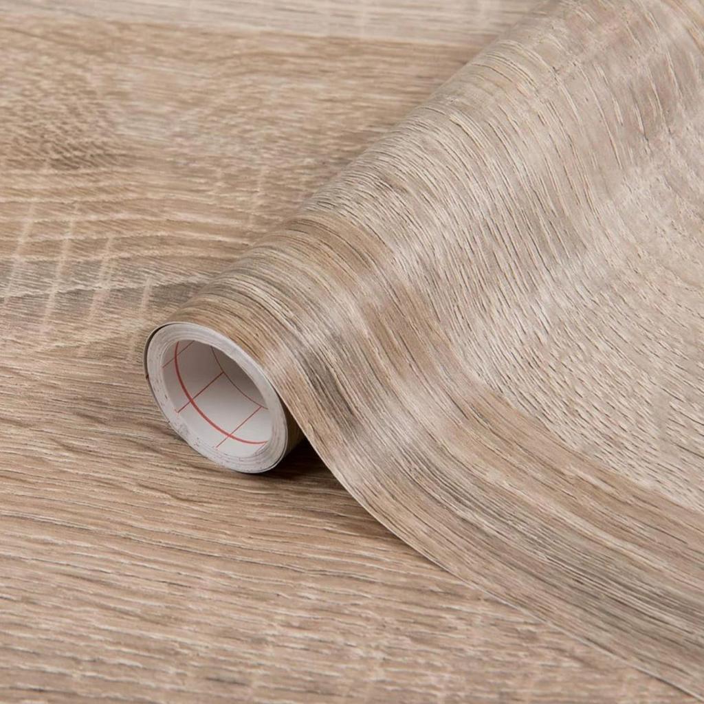 White Wood Peel And Stick Paper Decorative Self-Adhesive Film For Furniture Real Wood Tactile Sensation Surfaces Easy To Clean