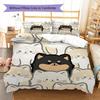 Shiba Inu Pattern Bedding Quilt Set Quilt Cover Pillowcase Home Decoration Birthday Gift (1 * duvet cover + 2 * pillowcase, without core)