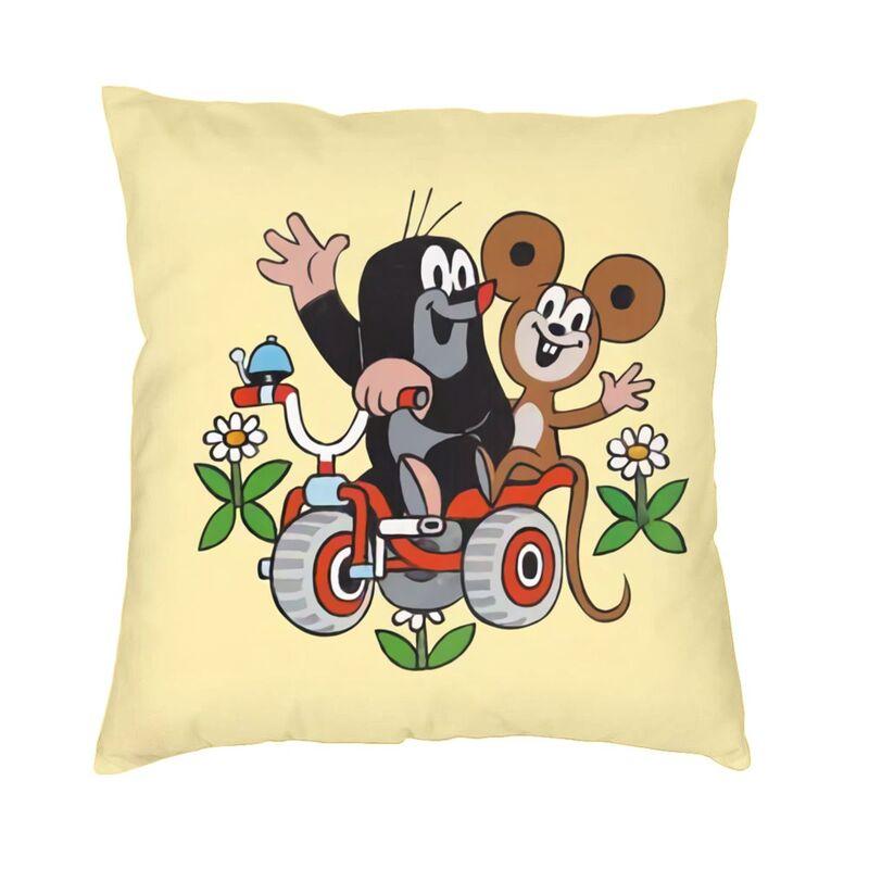 

Mole Krtek Cartoon Comic Cushion Covers Sofa Home Decor Cute Little Maulwurf Square Throw Pillow Cover 45x45 30x30cm 12x12in