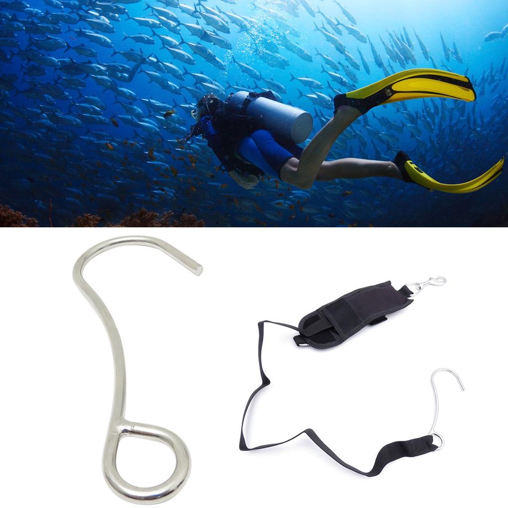 Stainless Steel Reef Hook Diving Single Hook Underwater Free Dive Reef Hook Replacement Snorkeling Gear Easy-to Use