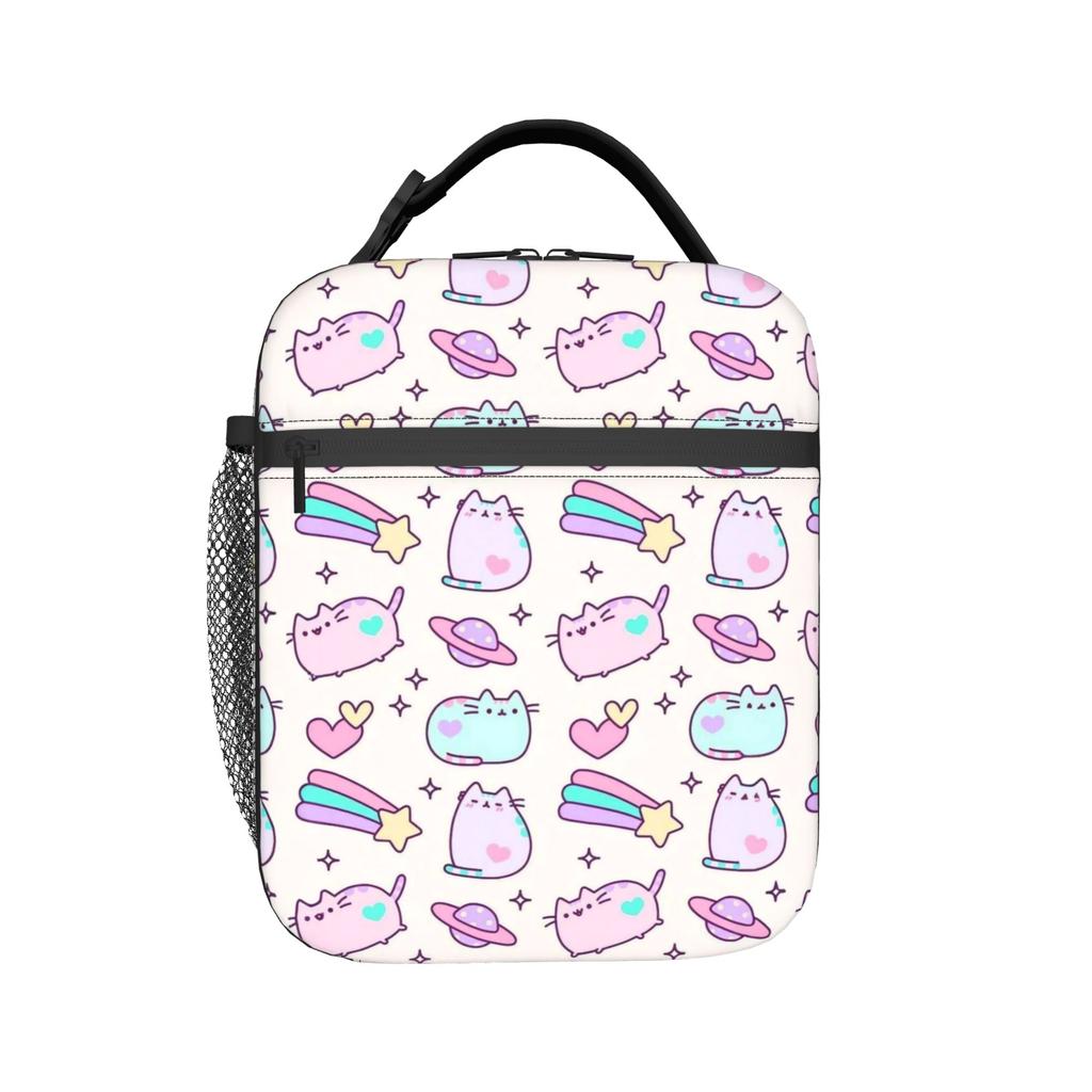 Cute Cats Pattern Insulated Lunch Bag Leakproof P-Pusheencats Lunch Container Cooler Bag Lunch Box Tote Beach Picnic Men Women
