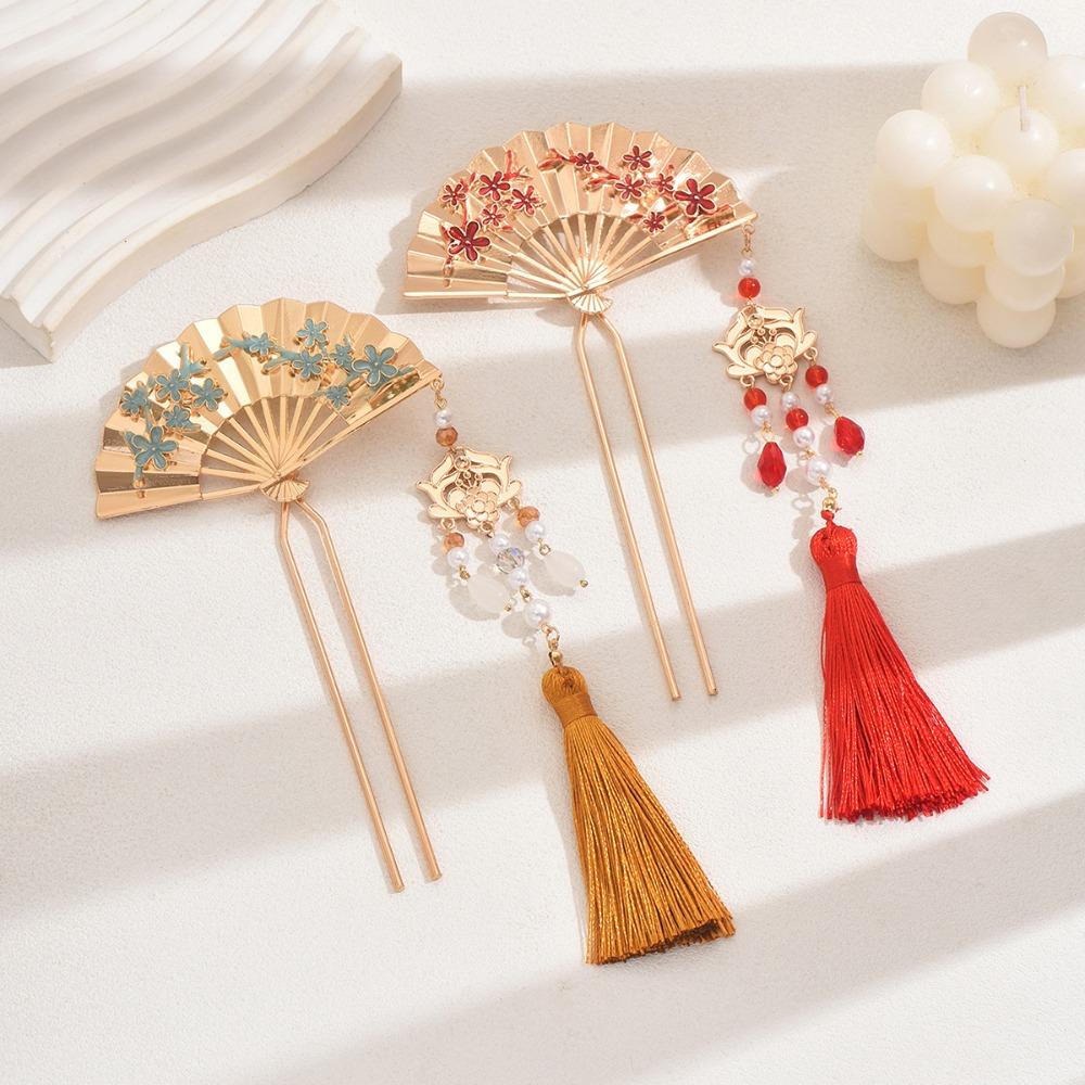 Pearl U Shape Hair Frok Retro Step Shaking Hair Stick Pearl Fringe Hairpin  Hanfu Hair Accessories