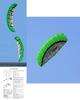 Vibrant Green 2.5m Dual Line Parafoil Parachute Stunt Kite For Outdoor Fun