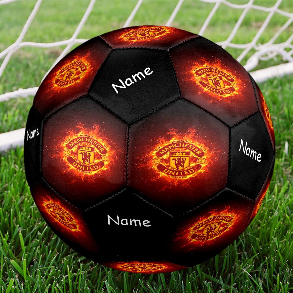 Custom Name Manchester United Theme Size 5 Soccer Ball, Suitable for Both Indoor and Outdoor Matches, a Gift Suitable for Everyone.