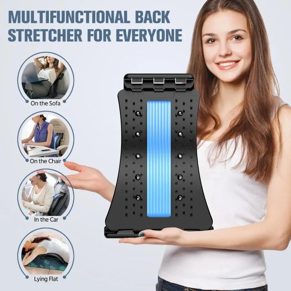 1pc Back Stretcher for Back Pain Relief, Multi-Level Back Cracker Board, Lower and Upper Back Support for Herniated Disc
