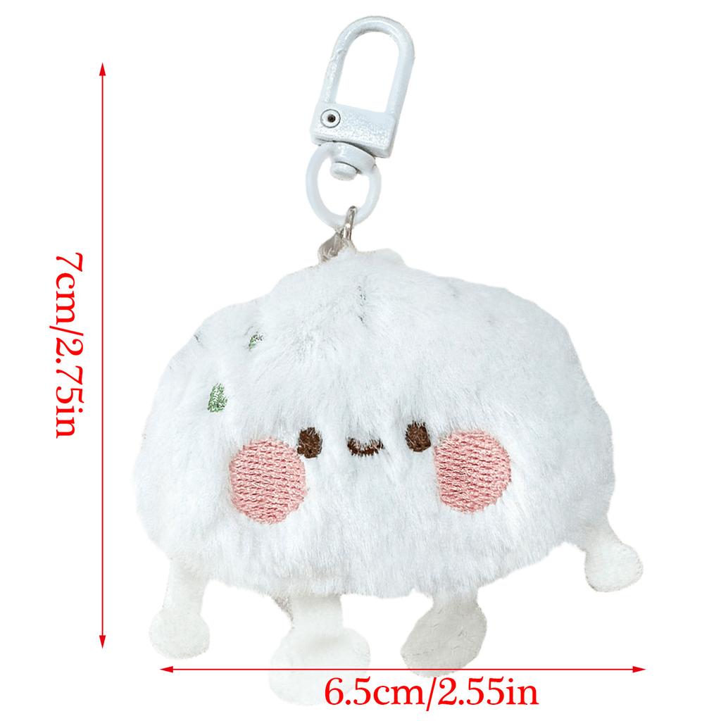 Steamed Stuffed Bun/Dumpling/Sushi Keychain Fashionable Bag Accessories Miniature Food Themed Toy for Kids and Teens