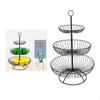 Standing Fruit Storage Basket, Round Iron Household Plate Tray