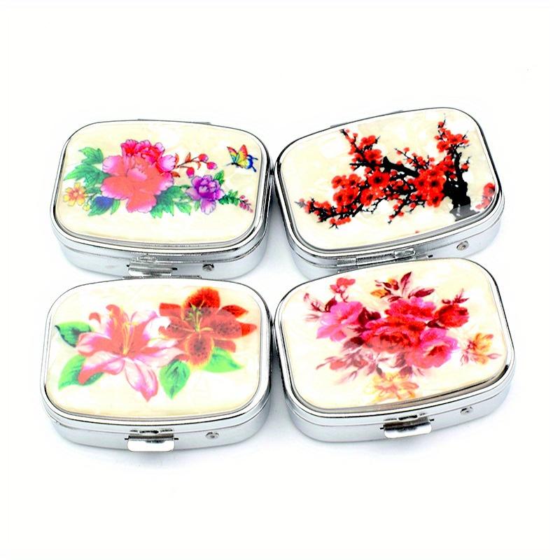 

Портативный дорожный необходимый таблеткорез Контейнер-футляр для таблеток Органайзер для лекарств Металлический, Шкатулка для драгоценностей, Ящик для хранения с отделениями 1pc