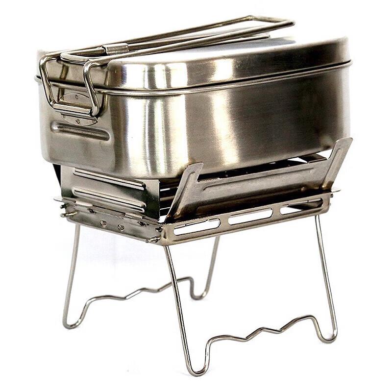 05-Stil Edelstahl Campinggeschirr Set