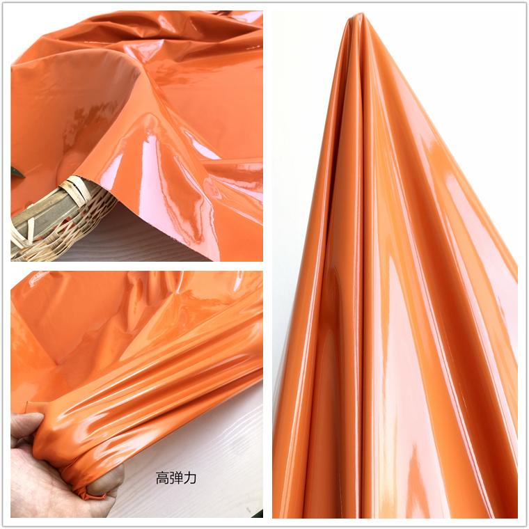 50*145cm Tessuto in Ecopelle Vinilica Lucida e Brillante Morbida Elastica Materiale in PVC Per Abito Tappezzeria