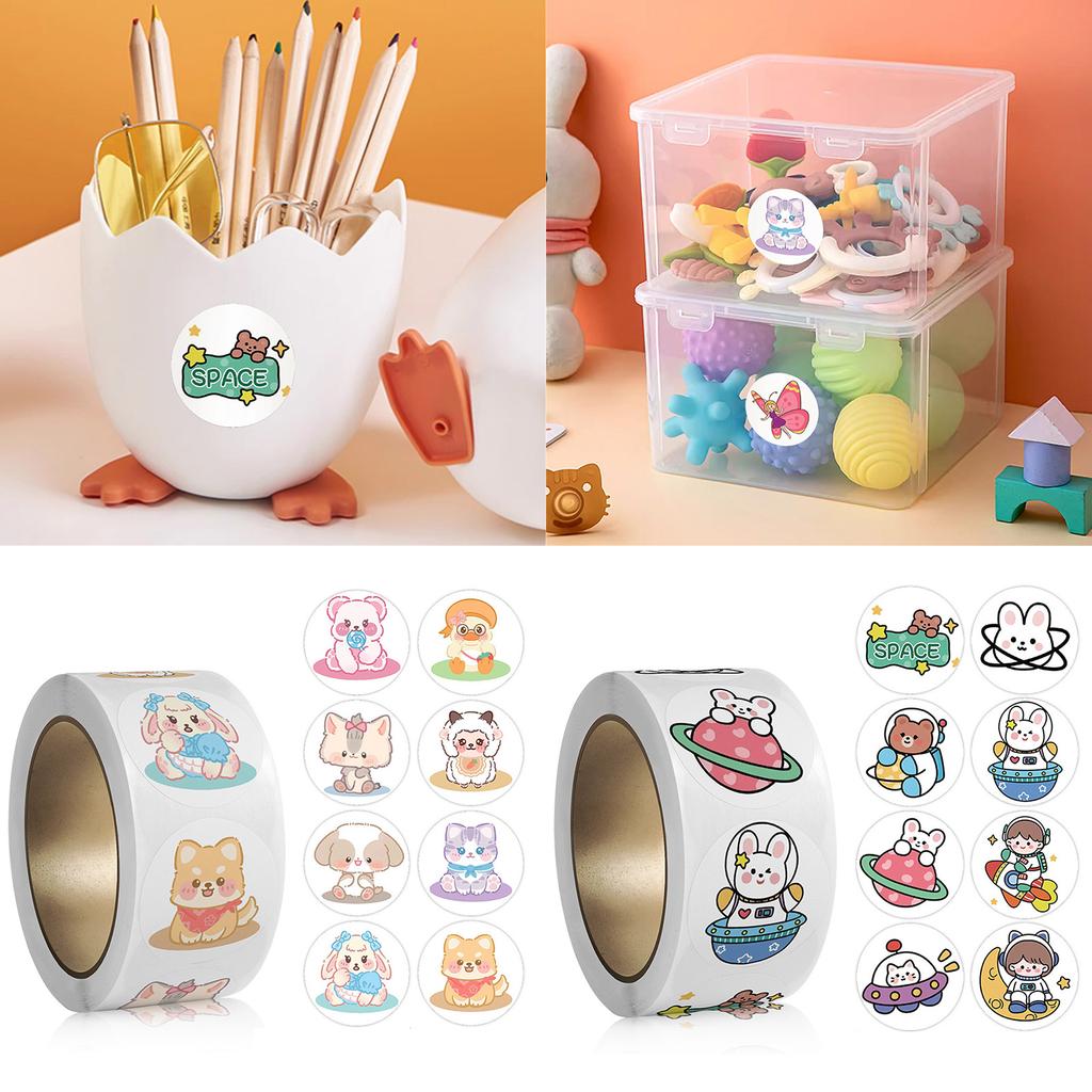 500 buc/rolă recompense autocolante animale autocolante desene animate insecte autocolante decalcomanii autocolante pentru sticle de apă pentru copii elevi