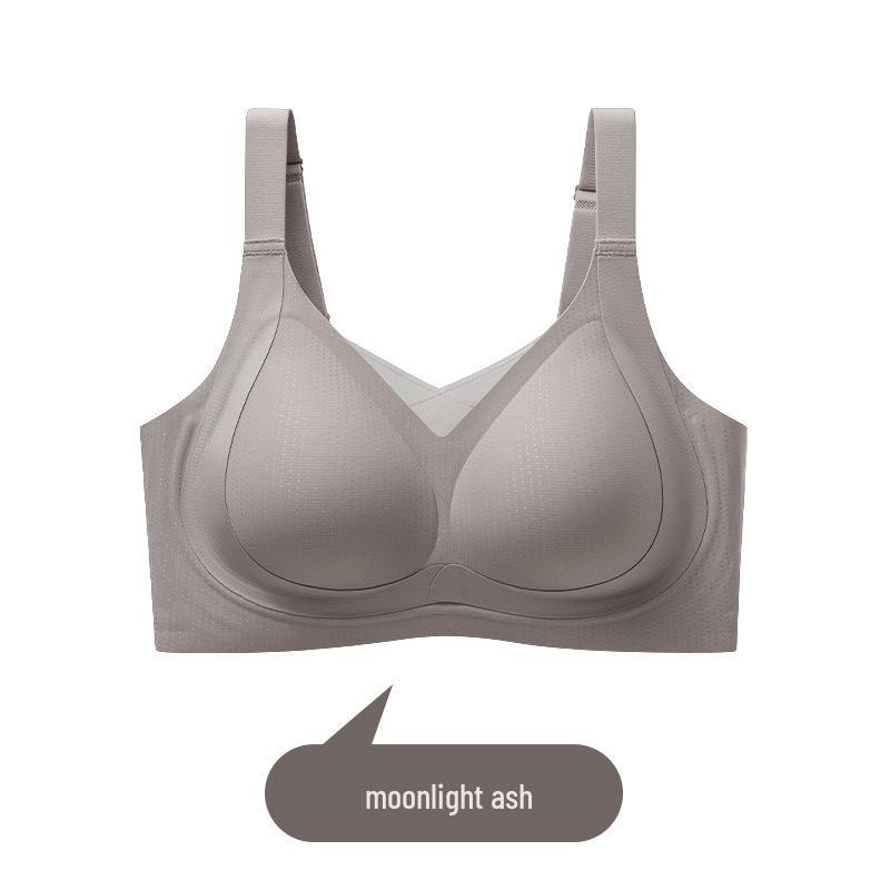 Women's Plus Size Seamless Wire-Free Push-Up Bra - Lift & Support with Breathable Side Boob Control