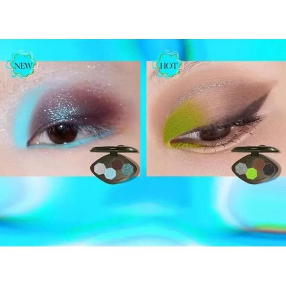 GIRLCULT Eye Makeup GIRLCULT Cyber Charti 4 Color Palette Laser Solid Honey Chameleon Blue Makeup Cosmetics, 1 pc, 6) J72