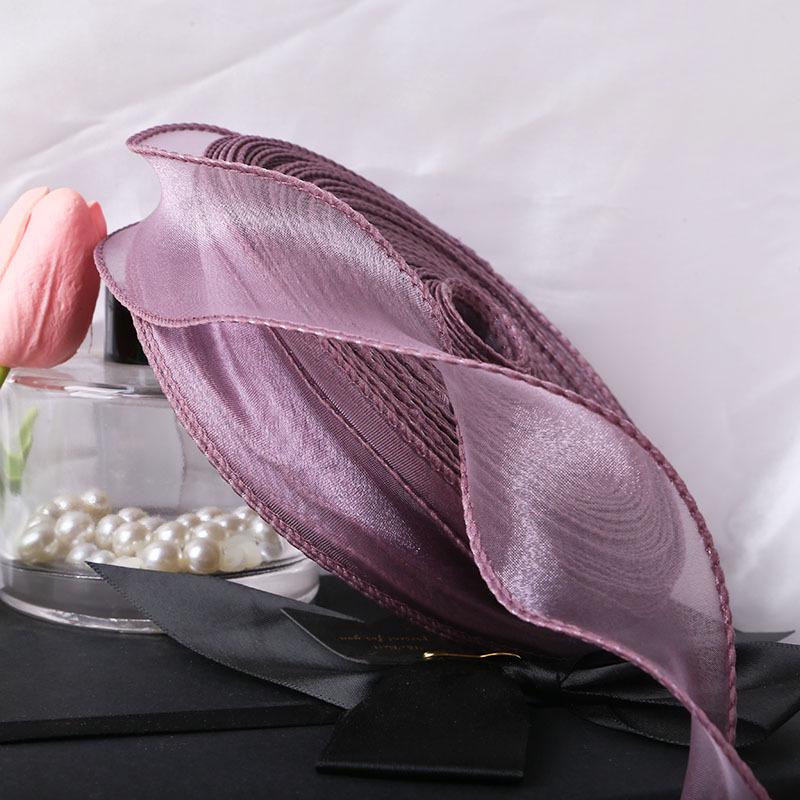 Curled Fish Tail Yarn Ribbon - 50 Yards Wavy Edge for Cake & Flower Decoration